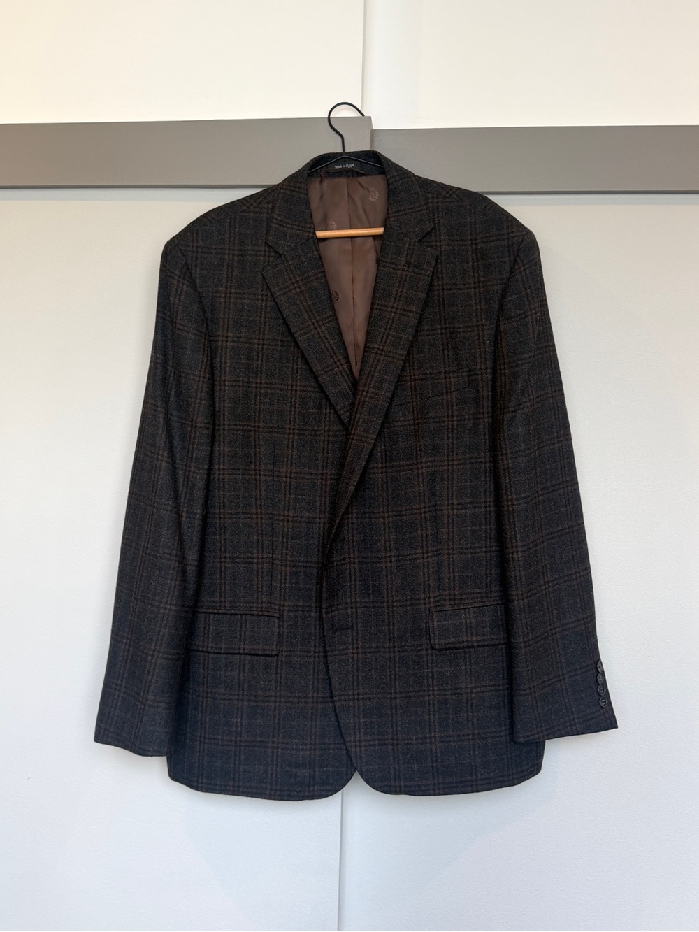 Lauren Ralph Lauren Mens Brown Glen Plaid Wool Blend Sport Coat Blazer Size 46R